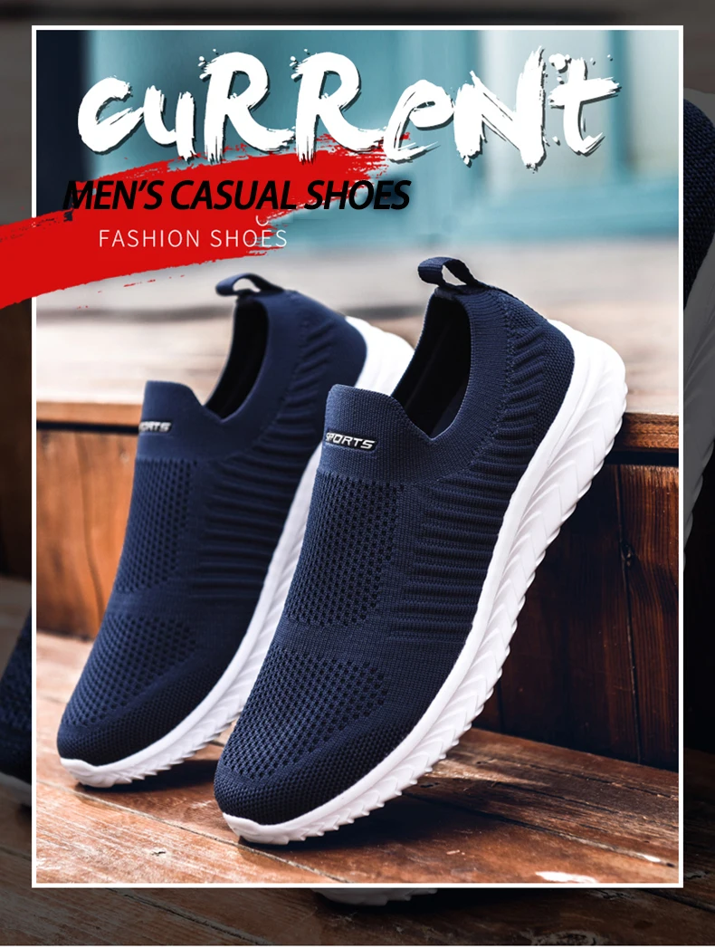 Hsyooes Wandelschoenen voor dames, slip-on gymschoenen, vrije tijd, sneakers, fitness, gym, blauw 1, 39.5 EU