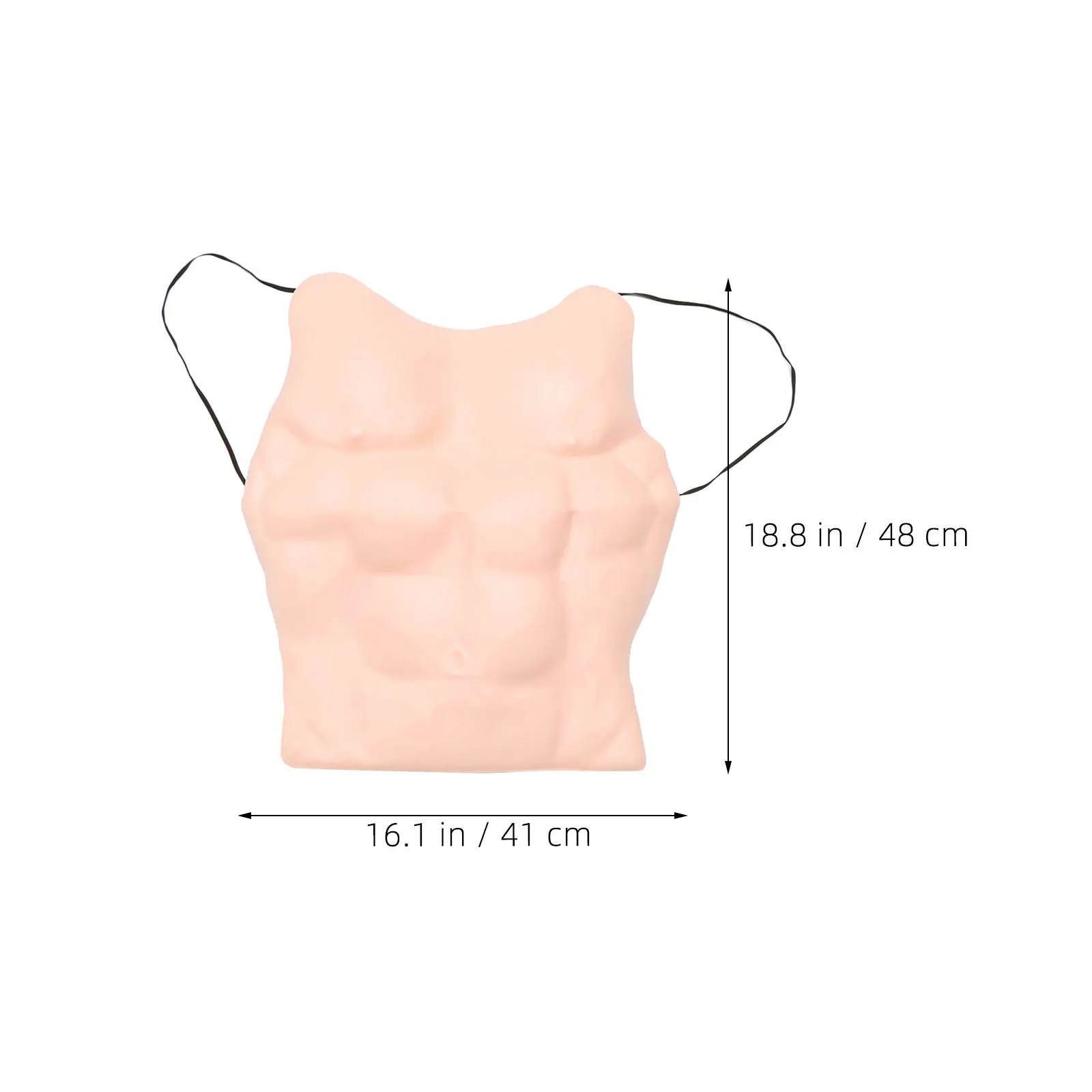 2 pezzi realistico petto muscolare costume addominale uomo accessorio cosplay di Halloween divertente vestire outfit festa prop travestimento