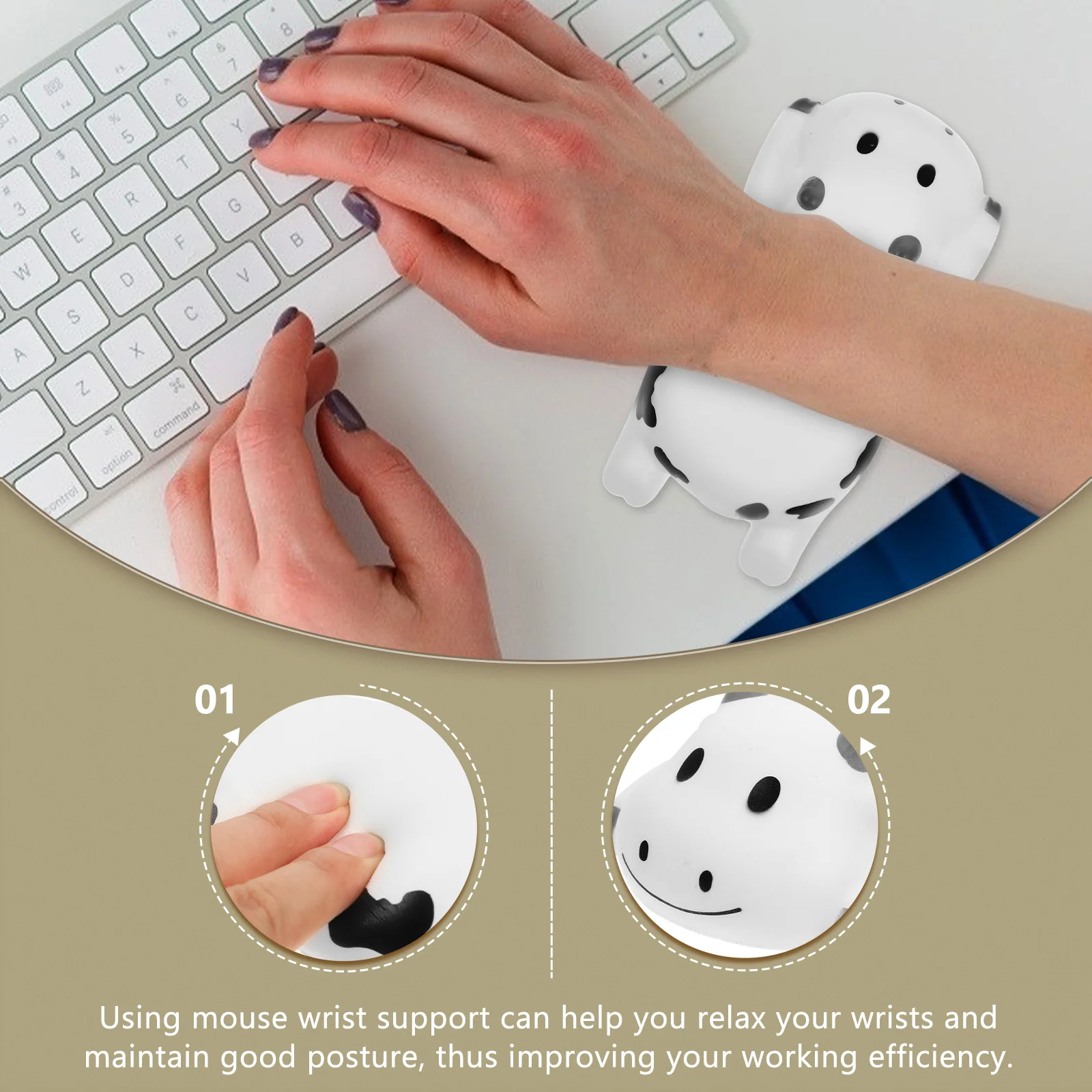 

Wrist Rest Support Cute Mouse Pad Ergonomic Keyboard Office for Computer Armrest