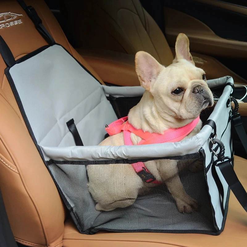 

Portable Car Pet Seat Stable Dog Carrier with Safety Mesh Protector Waterproof Design for Puppy Travel Outdoor Use