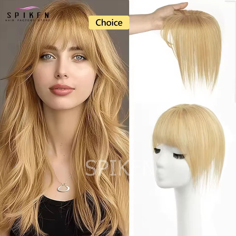 

Топпер из натуральных человеческих волос 5x9 см, 8–14 дюймов, натуральный прямой топ, шиньоны, светло-коричневый топпер для волос, средняя часть с челкой