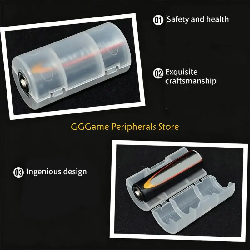 U55B 2A Battery to C Cell Adapter Sleeves for Daily Backup Use Battery Adapter