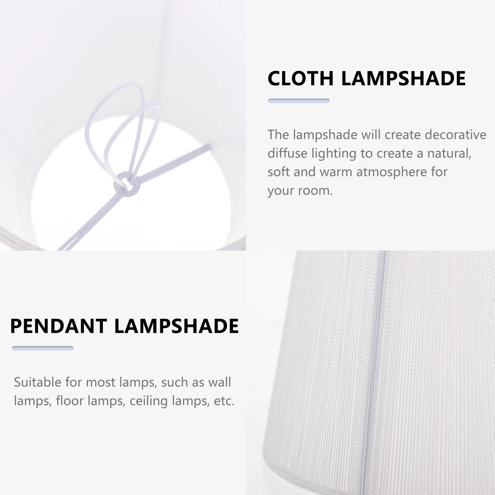 

Crystal Lamp Shade Cloth Light Cover For Ceiling Wall Floor Lamp Dust Proof Decorative Lighting Diffuser