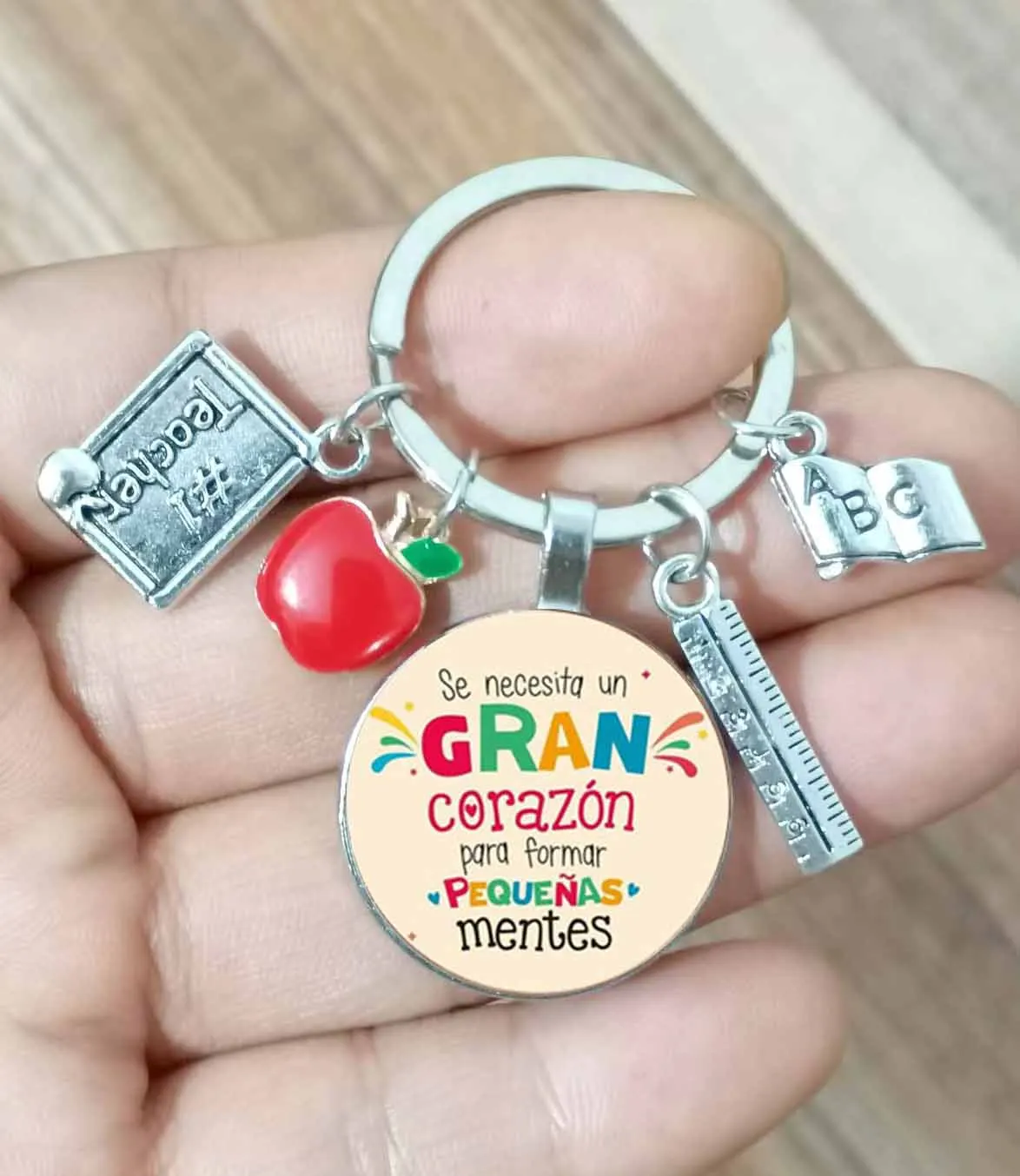 2024 New Teacher Gift Spanish Master Keychain Women\'S Teacher\'S Day Gift Appreciation Master Keyholder Original Gift Teacher