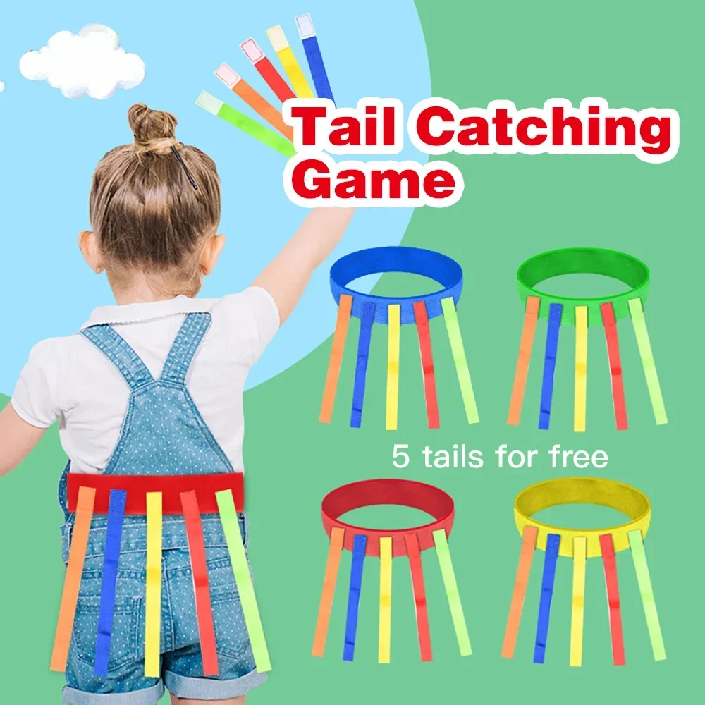 1pc Toy Belt Tail Catching Game Children Parent & Child Outdoor Activities Sensory Fitness Training Equipment Teamwork Game