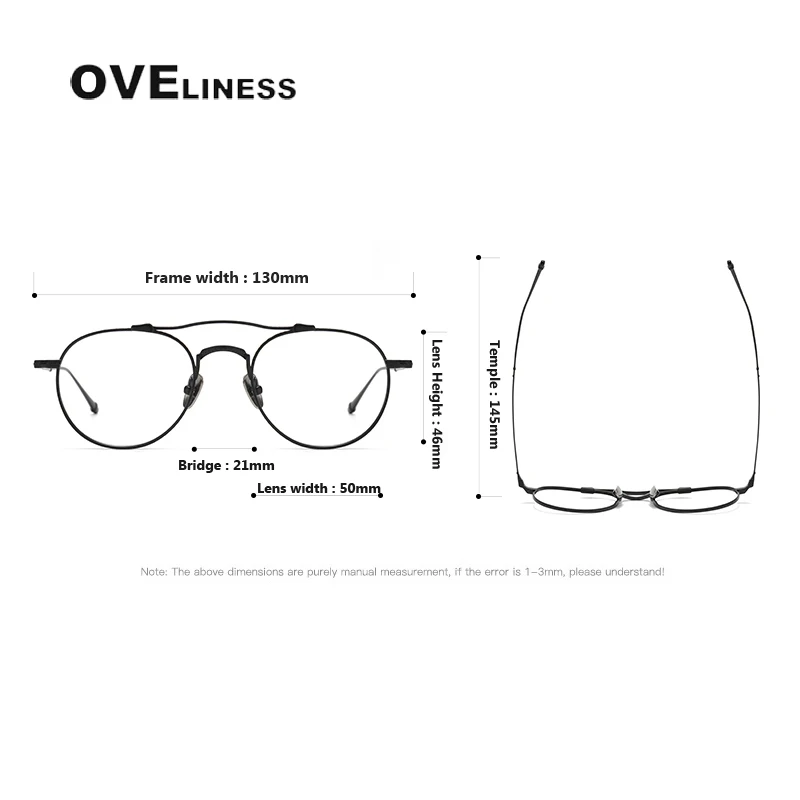 Montura de gafas de titanio puro para hombre, Retro Vintage Anteojos de Prescripción cuadrada, monturas ópticas para miopía, 2023