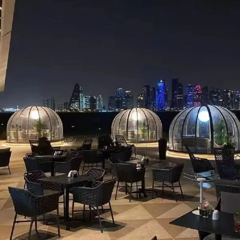 China Bubble room Large Outdoor Event Clear Waterproof Soundproof High Quality Camping Glamping Geodesic Dome Tent Bubble House