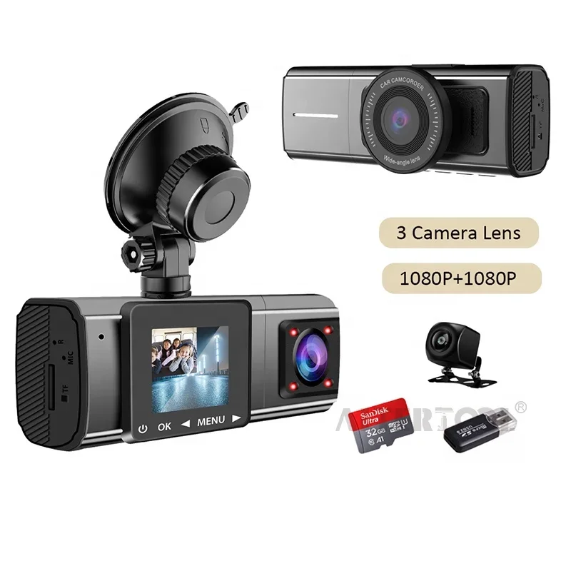 High Quality Camera Dash Cam 1080p With GPS Vehicle Tools Black Box Driver Recorder Car Dvr Camera 720p Rear Camera