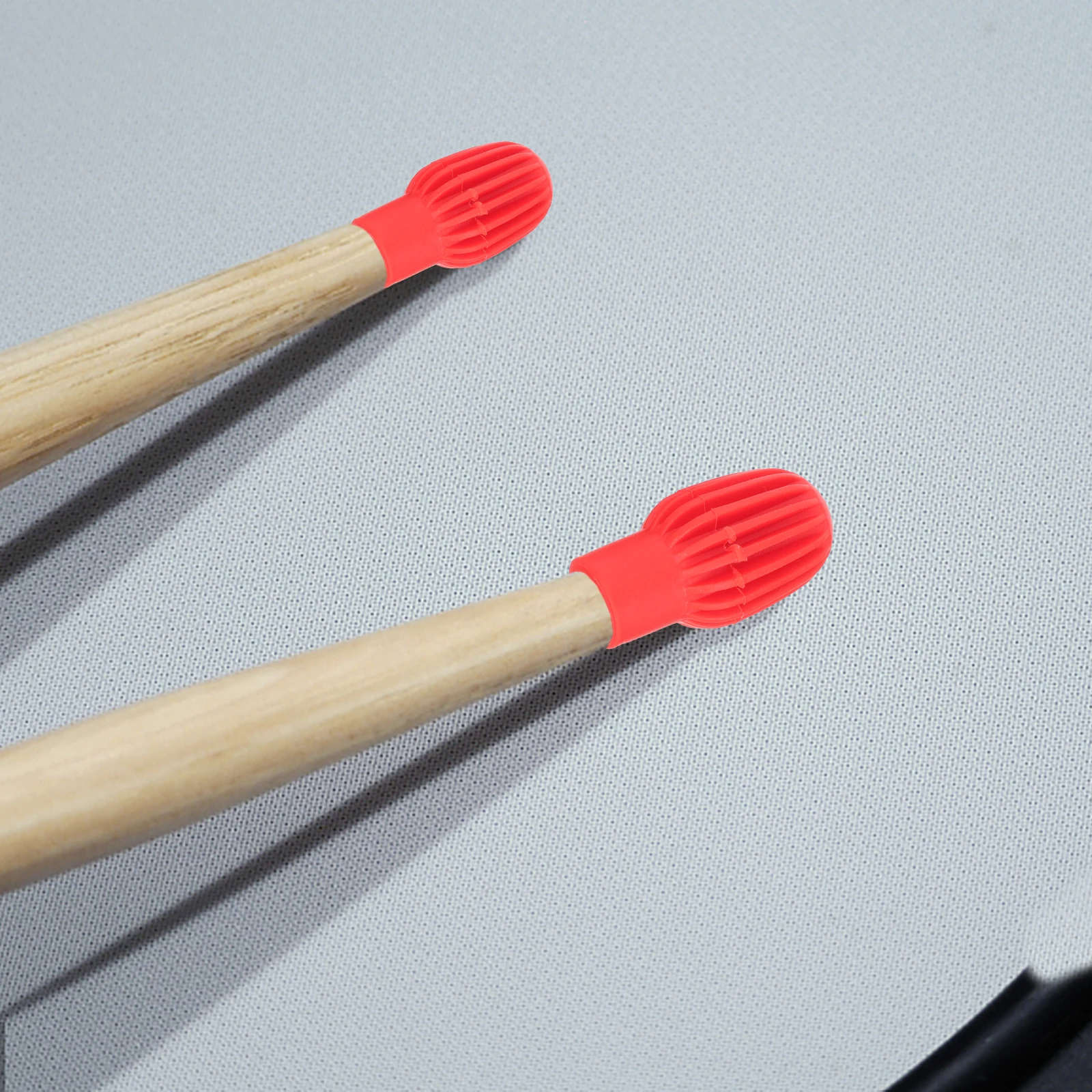 

2 Pcs Drum Stick Silicone Case Drumstick Covers Silent Tips For Practice Beginner Silica Gel Caps