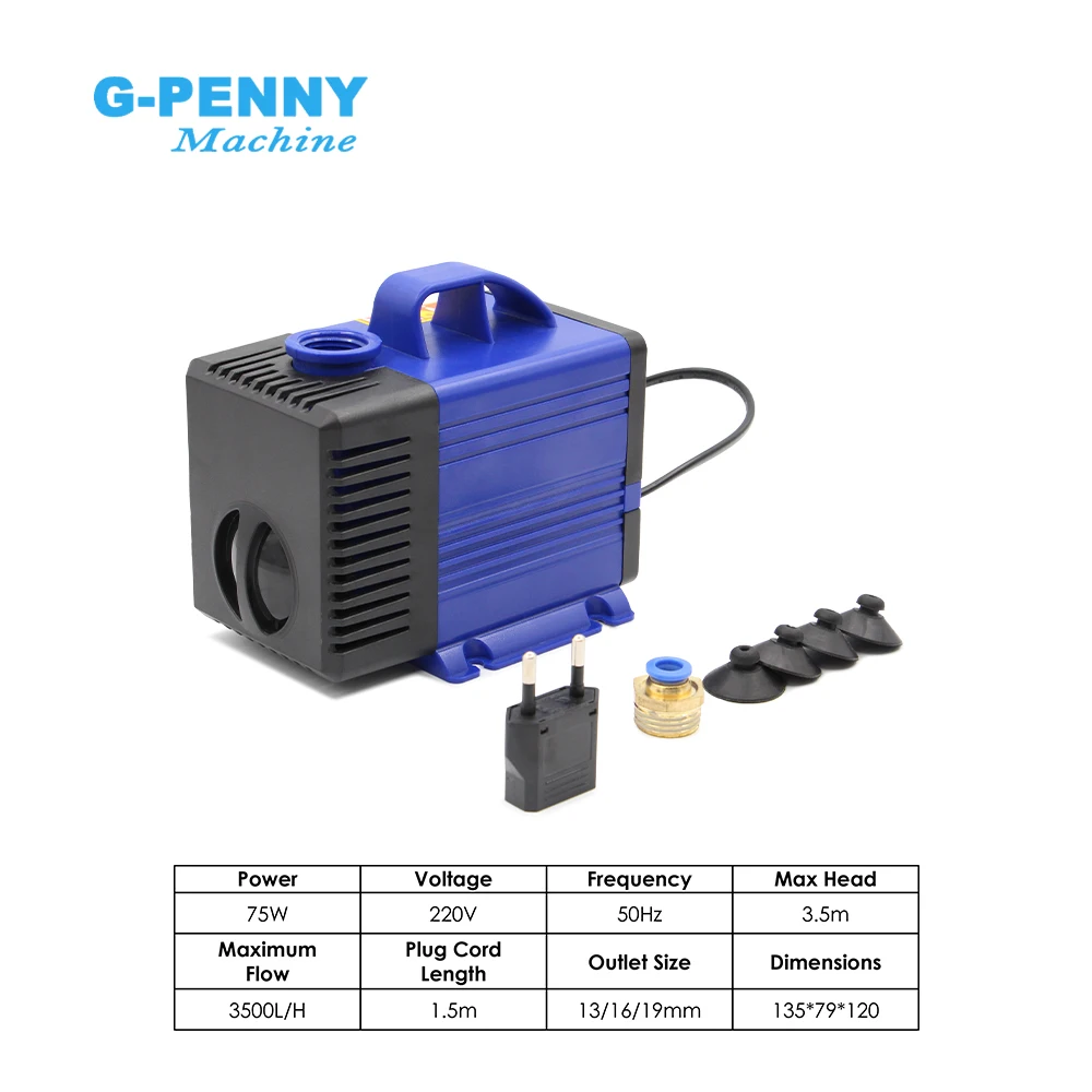 Imagem -06 - G-penny Water Cooled Spindle Motor Kit Preciso e Freqüência de Acionamento 75w Suporte da Bomba 1.5kw d 65 mm Pcs Rolamentos 0.01 mm Er16