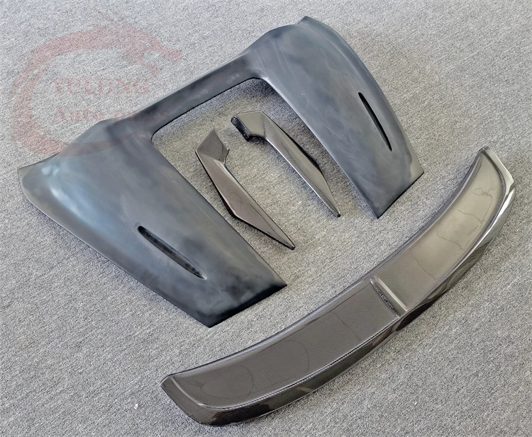 High Quality Half Carbon Fiber Rear Spoiler Wing for 718 Boxster Cayman Convertible Version
