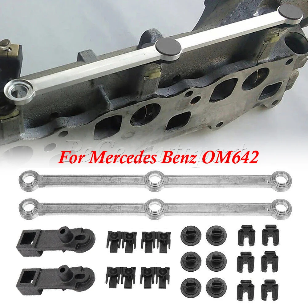 For Mercedes Benz OM642 Car Replacement Parts 6420903237 6420907737 Intake Manifold Swirl Flap Repair Runner Connecting Rod Kits