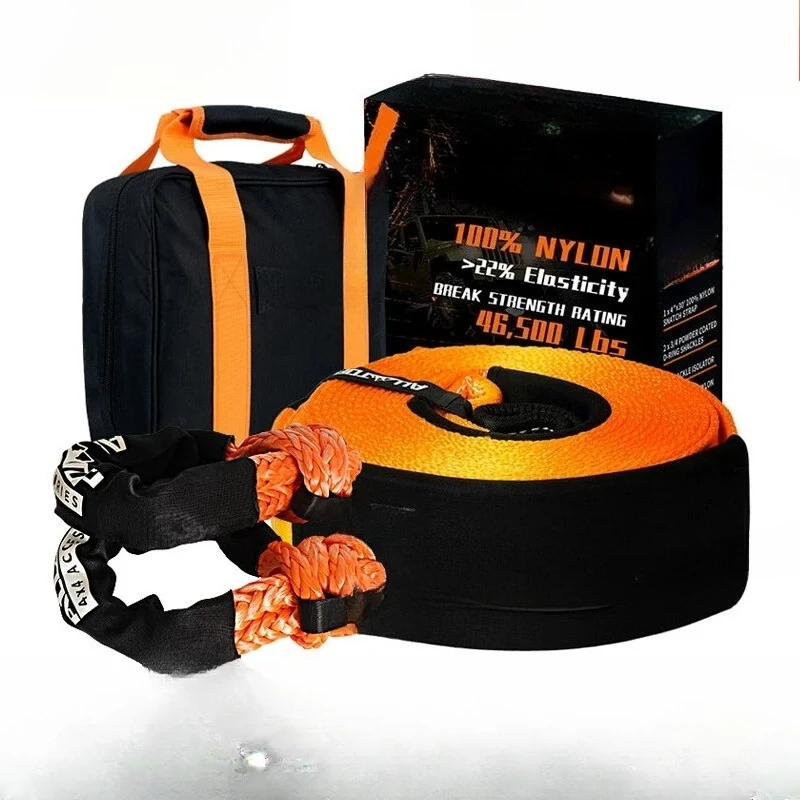 Trailer rope off-road special rescue soft shackle strong Ninong thickened elastic traction rope trailer belt