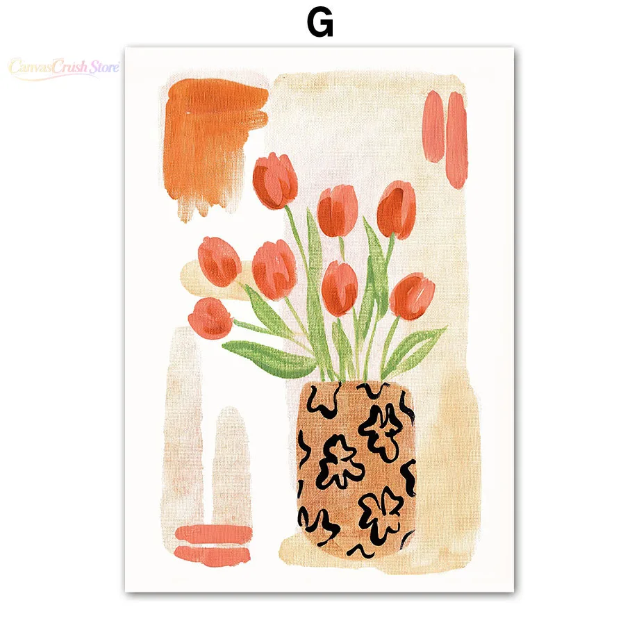 Retro Flowers Vase Gallery Colorful Funky Poster And Prints Simple Wall Art Canvas Painting Wall Pictures For Living Room 2026