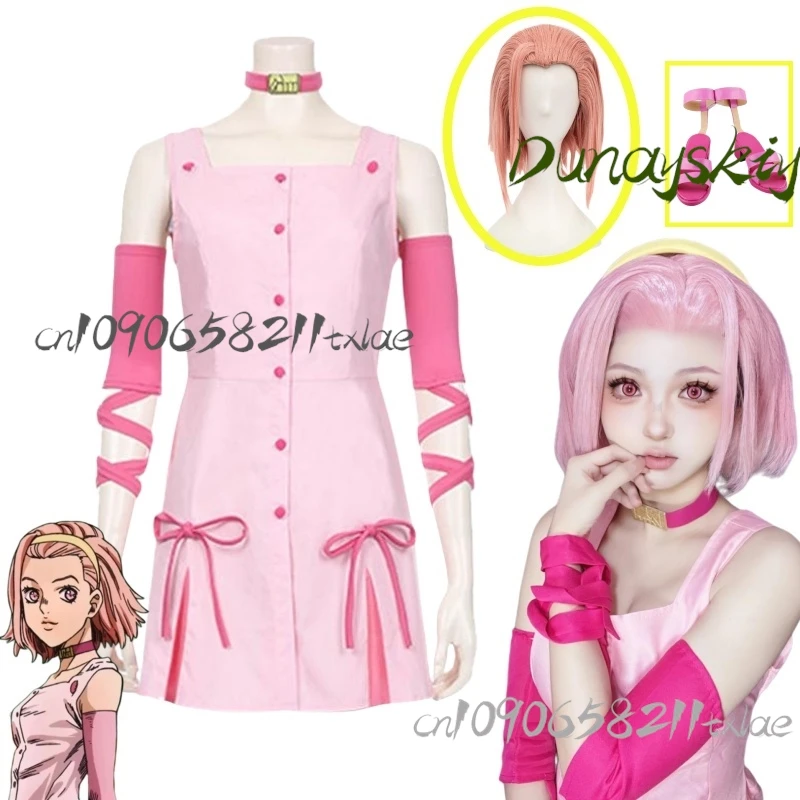 Sugimoto Reimi อะนิเมะ JO คอสเพลย์ JO เครื่องแต่งกาย Bizarre วิกผมรองเท้าผจญภัยน่ารักสาวกระโปรงผู้หญิงชุดปาร์ตี้ฮาโลวีนชุด