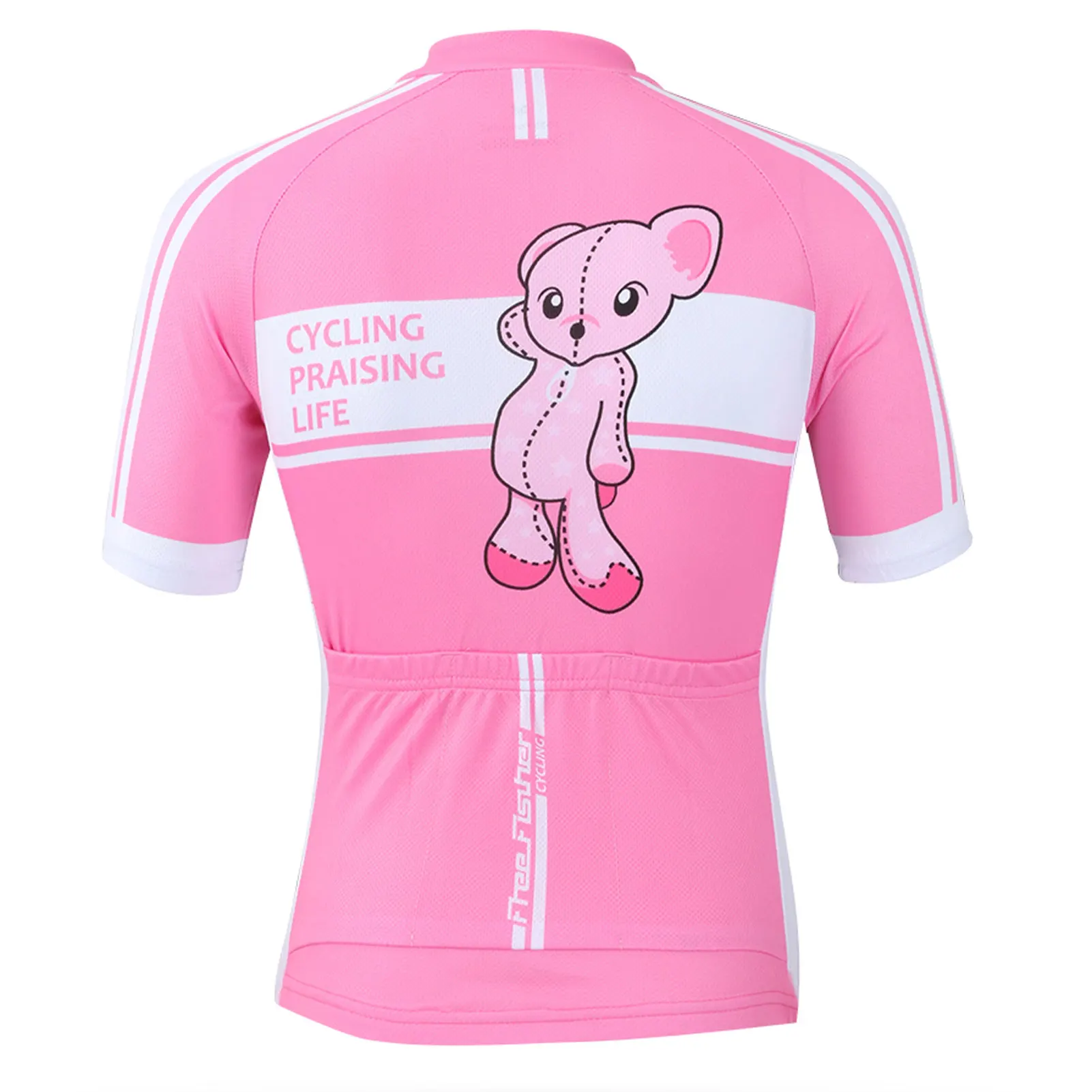 Short Sleeve Children's Cycling Jersey Quick-dry Mesh Cloth MTB Bike Riding Wear Cartoon Printed Boys Girls Bicycle Clothing