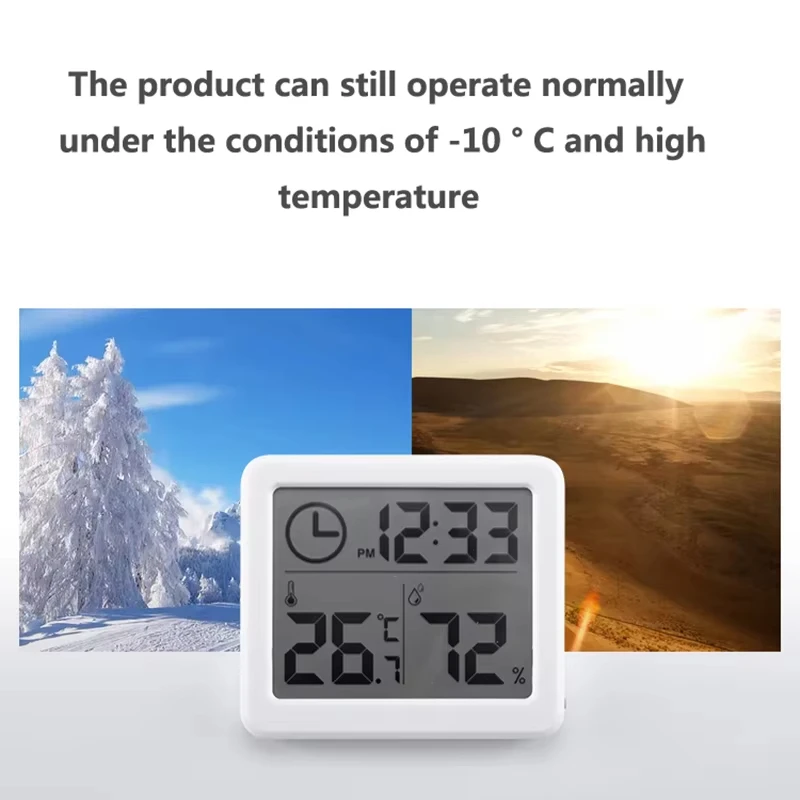 Digital Clock Desk Clock with Temperature Humidity Wall Clocks for Home Kitchen Office Desk Decorations