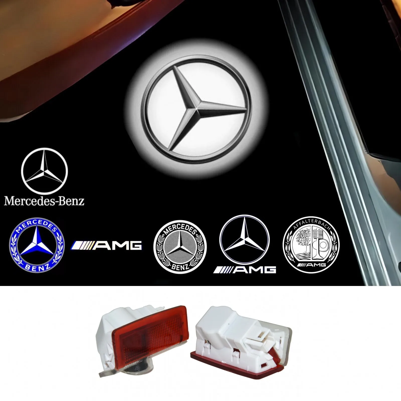 2 шт. для Mercedes Benz E GLC GLA GLE E GLB, класс W177 W205 W212 W213 X253 X156 W166 X247 X166, светодиодная дверь автомобиля, стиль логотипа