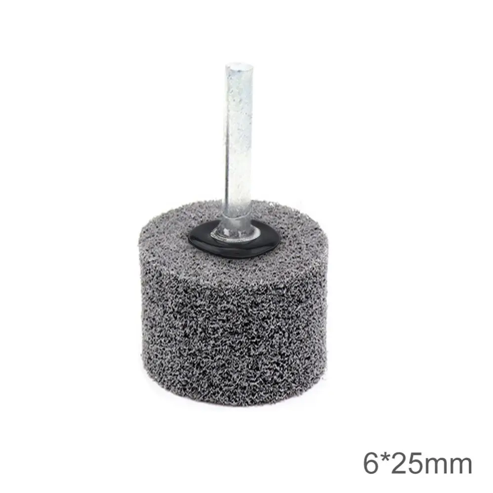 Punte per molatura testa di molatura in fibra cilindrica mola in Nylon diametro gambo ruota di lucidatura 6MM per utensili per lucidatura trapano