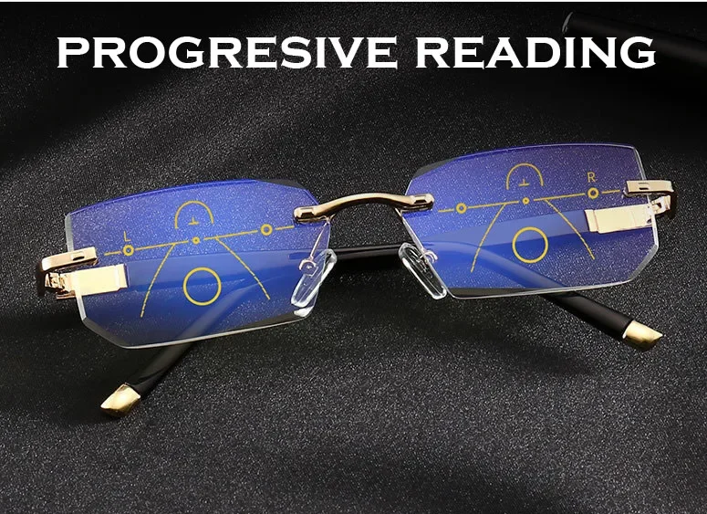 

Claravida Real New Hmc 2019 Designer Progressive Reading Glasses See Far And Near For Men For Women +1 +1.5 +2 +2.5 +3 +3.5 +4