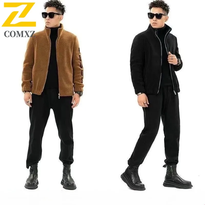 

COMXZ Men's Jacket 2025 Plus Size Stand Collar Solid Color Ski Trip Warm Snow Adventure Winter Jacket High Quality Padding Coat
