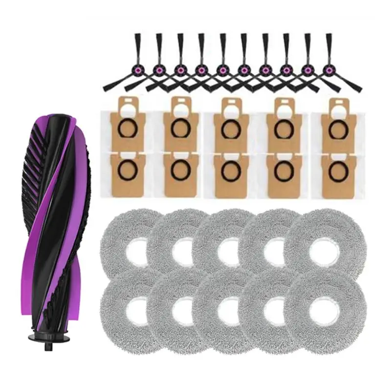 

A010 Replacement Accessories Kit 31PCS For JONR P20 Pro Robot Vacuum Cleaner-Washable Main/Side Brushes, Mop Cloth, Dust Bag
