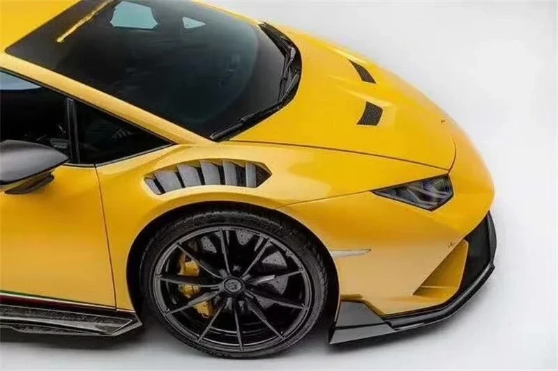 V Style for Huracan Front Fender for LP610 Real Forged Carbon Fiber Vented Fender for Huracan LP610 Louvered Spoiler 5