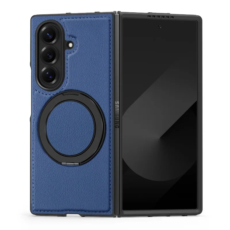 For Samsung Z Fold6 360° Rotating Bracket Mobile Phone Case with Magnetic Adsorption Folding Protective Cover
