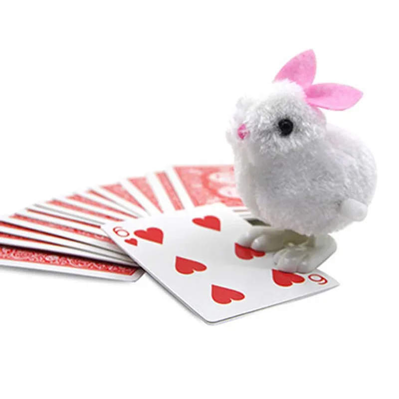 Smart Rabbit Magic Tricks Rabbit Jumps To The Chosen Card Magia Close Up Illusion Gimmick Props Comedy Magician Toys