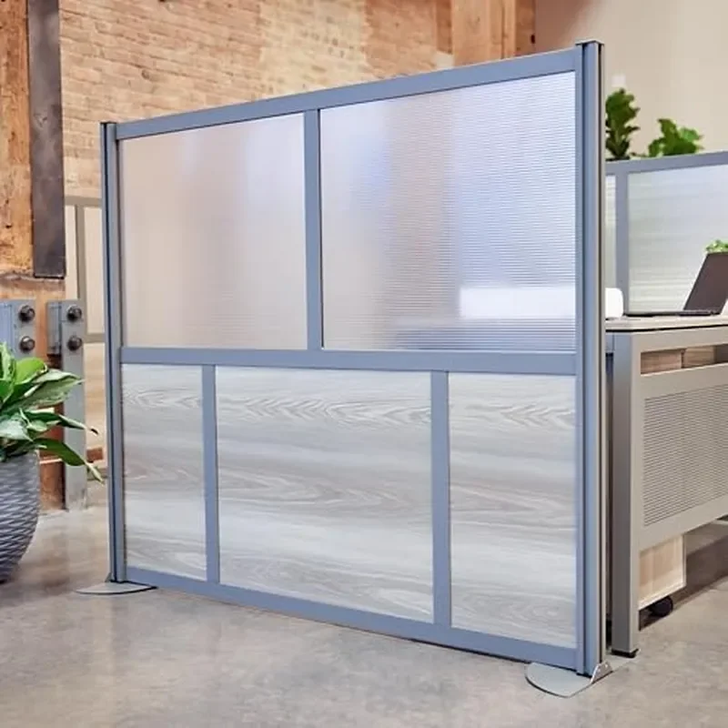 Office Partition Cubicle Privacy Panel Wall Divider Modern Room Separator Laminate Free Standing Portable Room Divider Panel