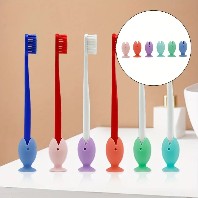 6PCS Toothbrush Cover, Cute Fish Shaped Toothbrush Holder,Portable Travel Toothbrush Protector, Bathroom Toothbrush Cover Holder