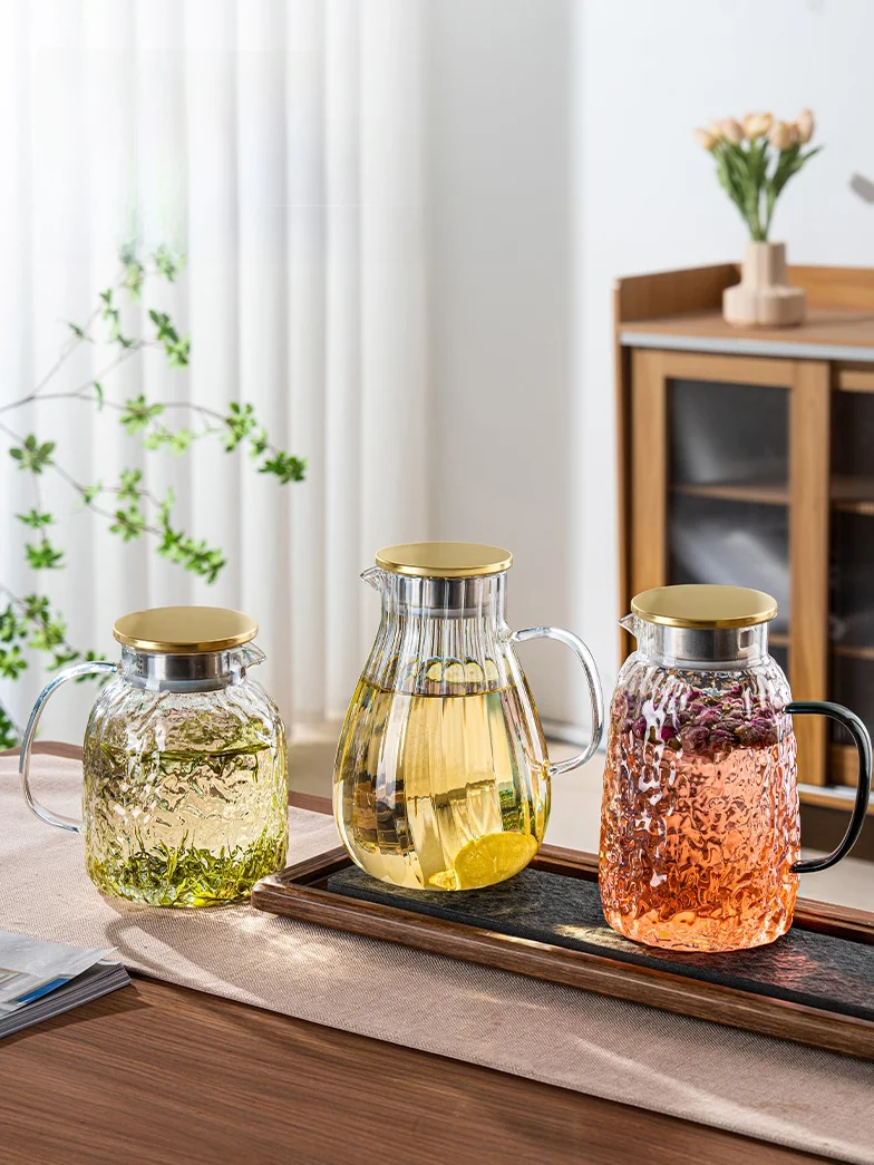 Jarra de Café Cold Brew de Vidro Borossilicato de Alta Capacidade, Grau Alimentício, Conjunto para Uso Doméstico, Jarra Glaci...