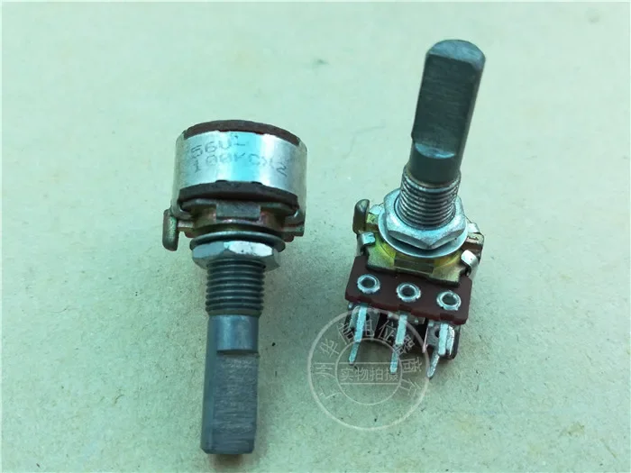 

10PCS 16 type dual potentiometer C100K X2 with stepper handle length of 25MMFA