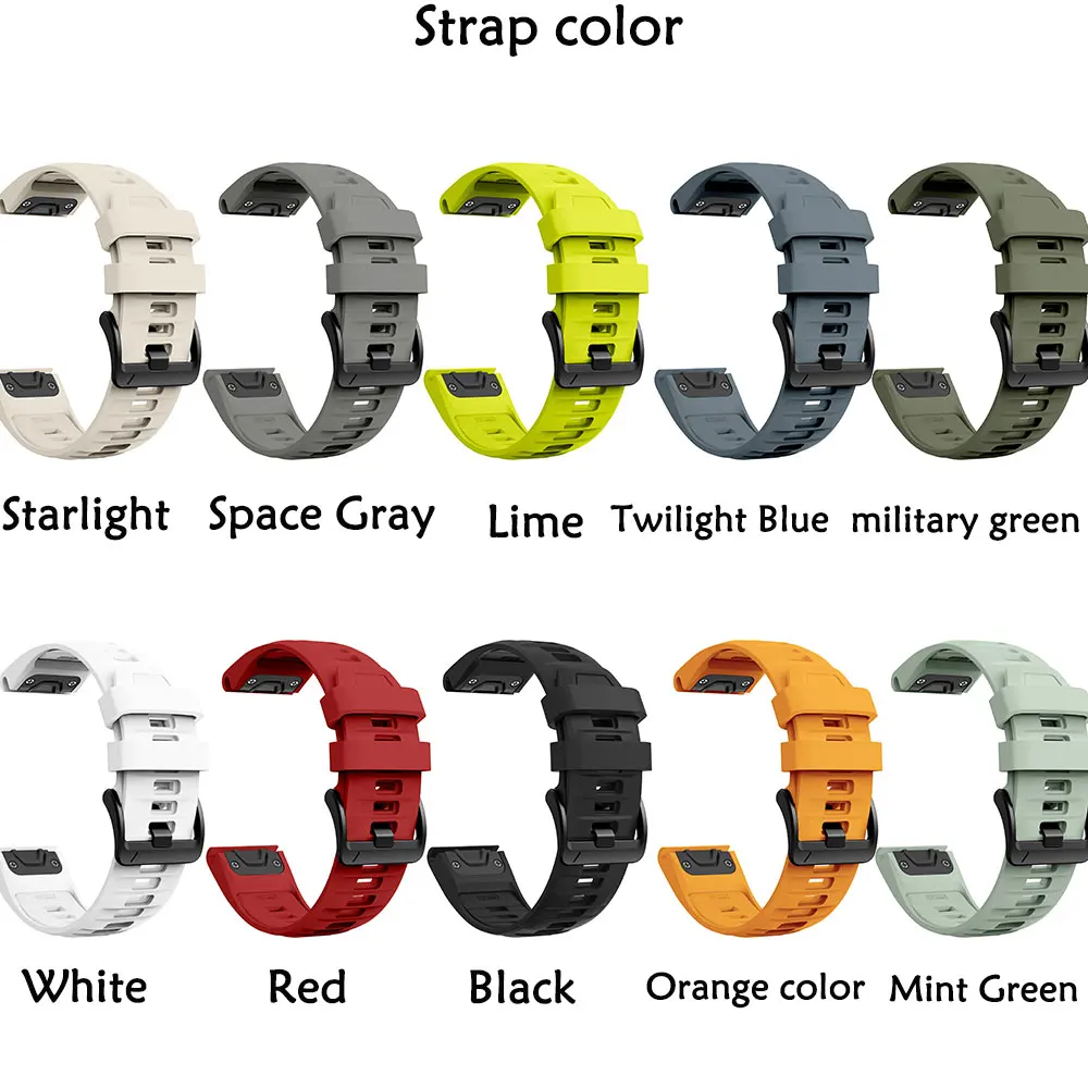 Official Style Garmin QuickFit Silicone Band for Garmin Tactix 8 51mm/47mm Outdoor Strap for Garmin Fenix 8 Pro 51MM 26/22/20mm