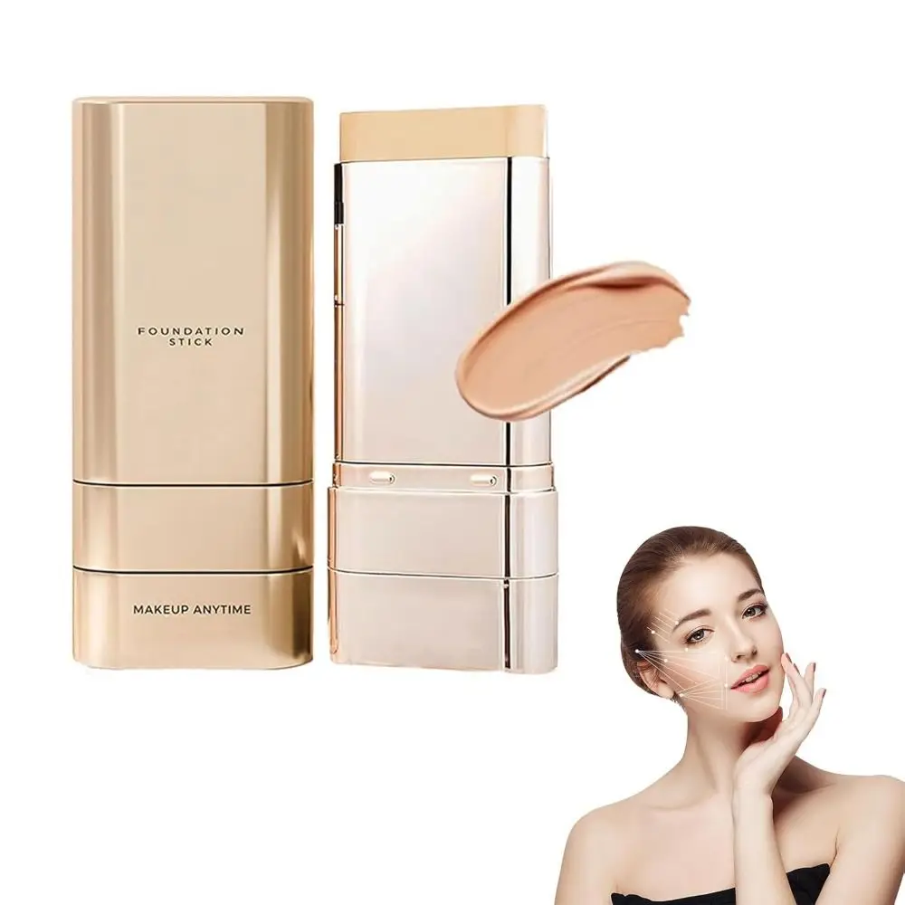 

2 In 1 Matte Foundation Stick Velvet Hydrating High Coverage Cream Foundation Sweatproof Long-lasting