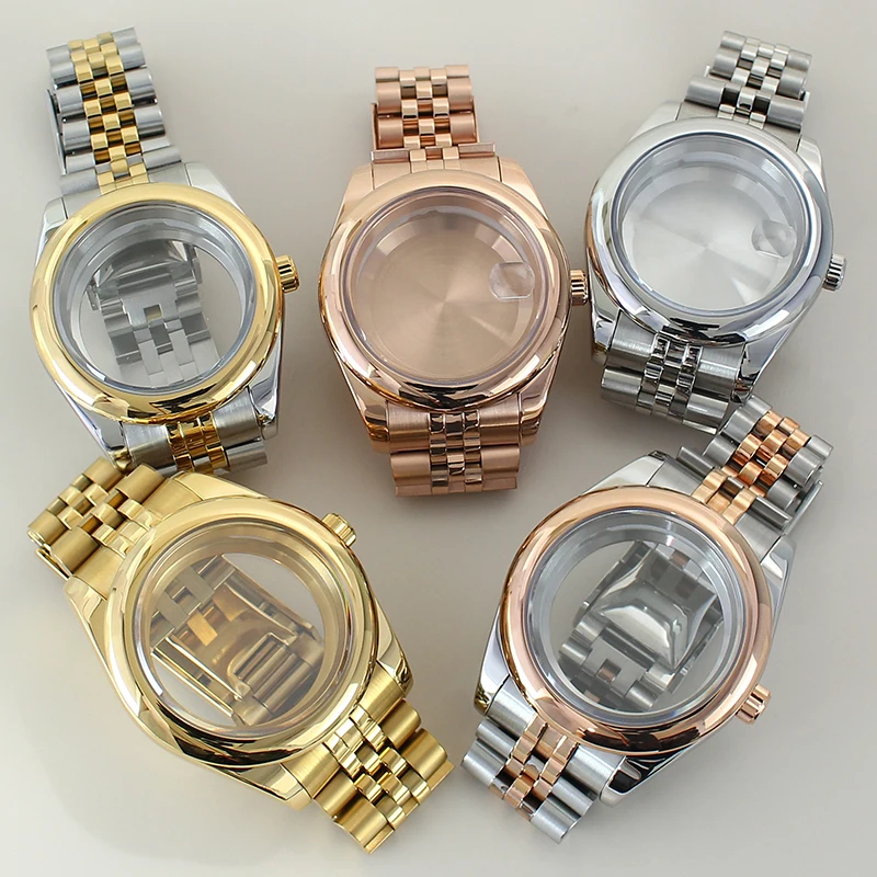 

Modified for NH35 mechanical watch case for oyster perpetual model waterproof 316L stainless steel strap suitable 28.5mm dial