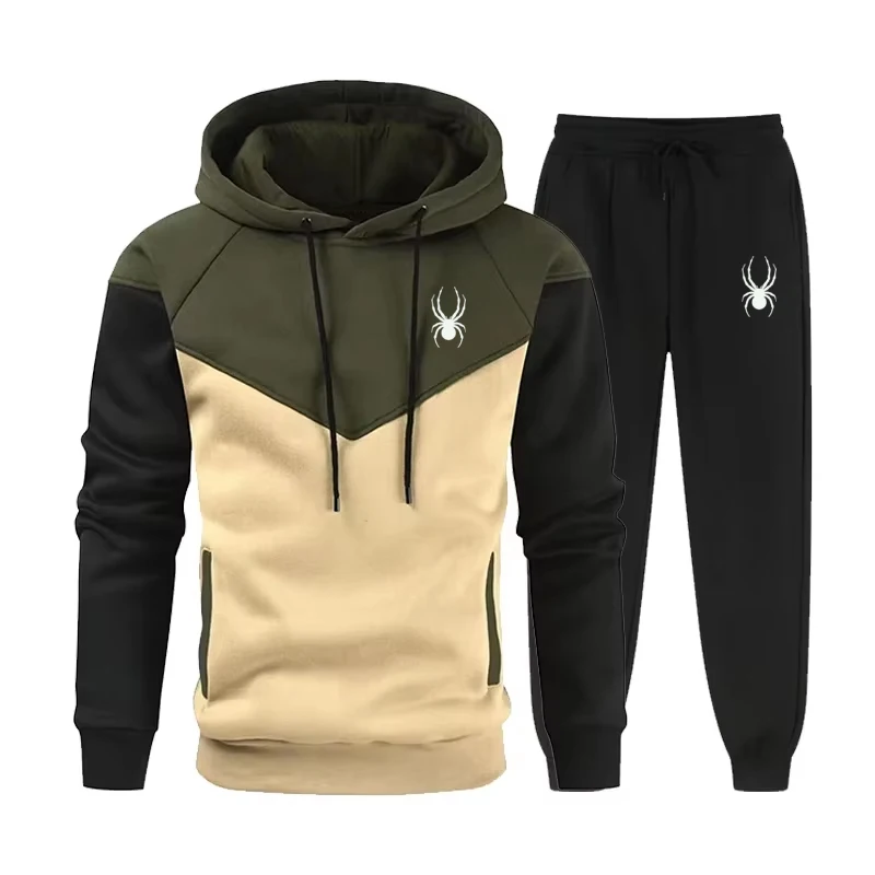 

2024 Autumn/Winter Men's Sports Hoodie and Pants Set Fashion Sports Shirt Cotton Top Set Neutral High Quality Set