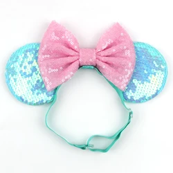 2024 Candy Color Mouse Ears Elastic Headband For Adults And Kids Adjustable Nylon Headwrap Holiday Party DIY Hair Accessories