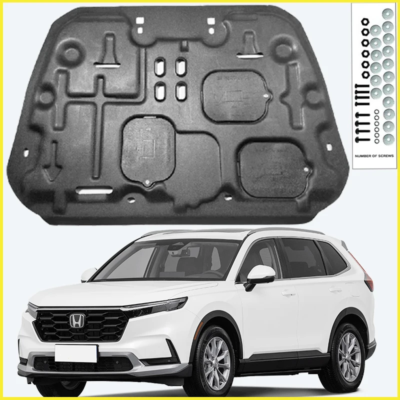 For Honda CRV/CRV Hybrid 2023-2024 Black Under Engine Guard Plate Splash Shield Mud Fender Cover Mudguard Protector