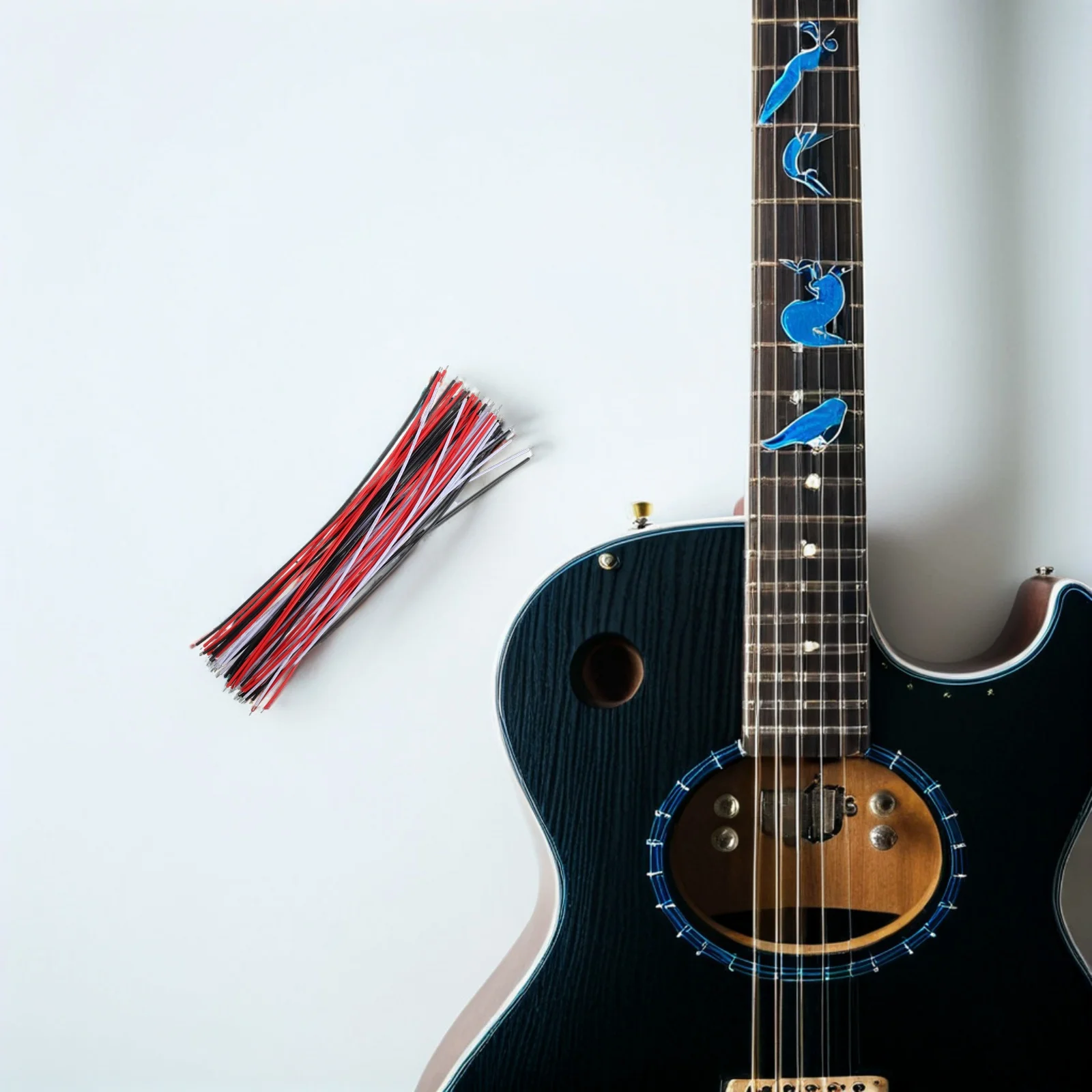 

45pcs Guitar Pickup Wires 22Awg For Electric Guitar Bass Instrument Studio Stage Use Black White Red Patch Cables Set