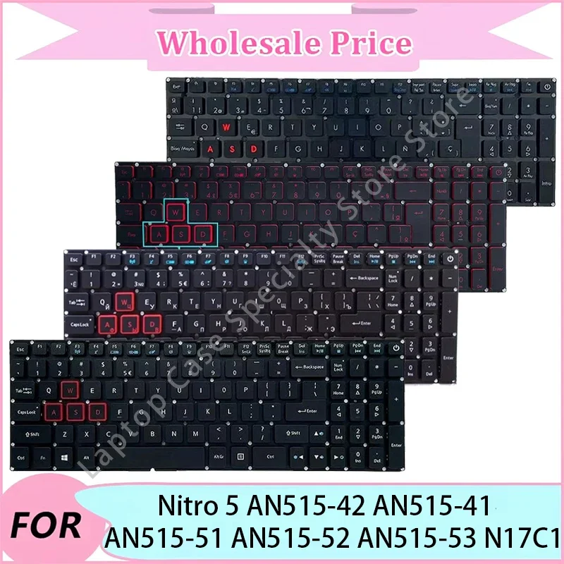 

Новая запасная часть для Acer Nitro 5 AN515-42 AN515-41 AN515-51 AN515-52 AN515-53 N17C1 US/RU/SP/BR клавиатура/игрового ноутбука