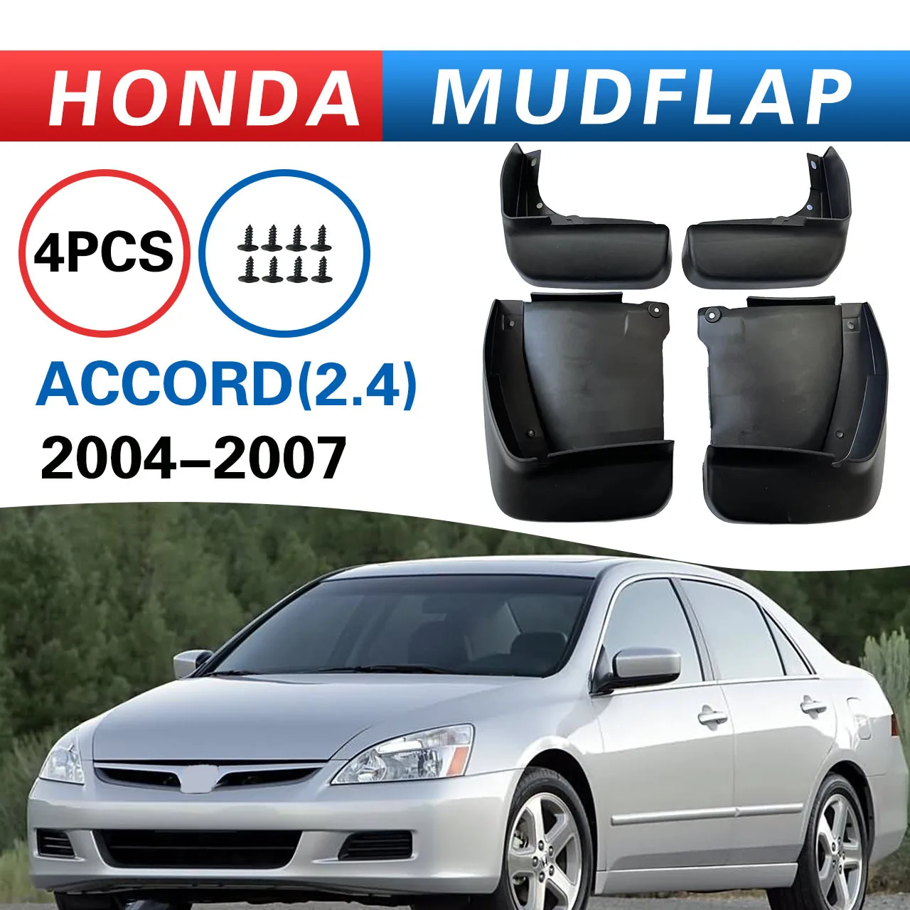 

For HONDA 2.4 ACCORD 2004-2007 mudguard, Splash proof mudguard, front and rear wheel fender