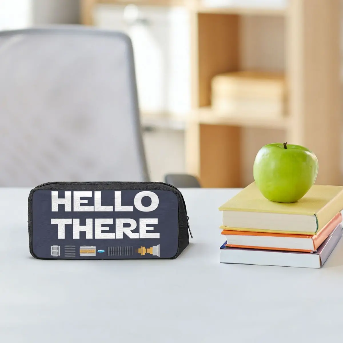 Hello There Pencil Cases for Student School Pen Box Pencil Bag Big Capacity Pencil Pouch Storage Stationery Supplies