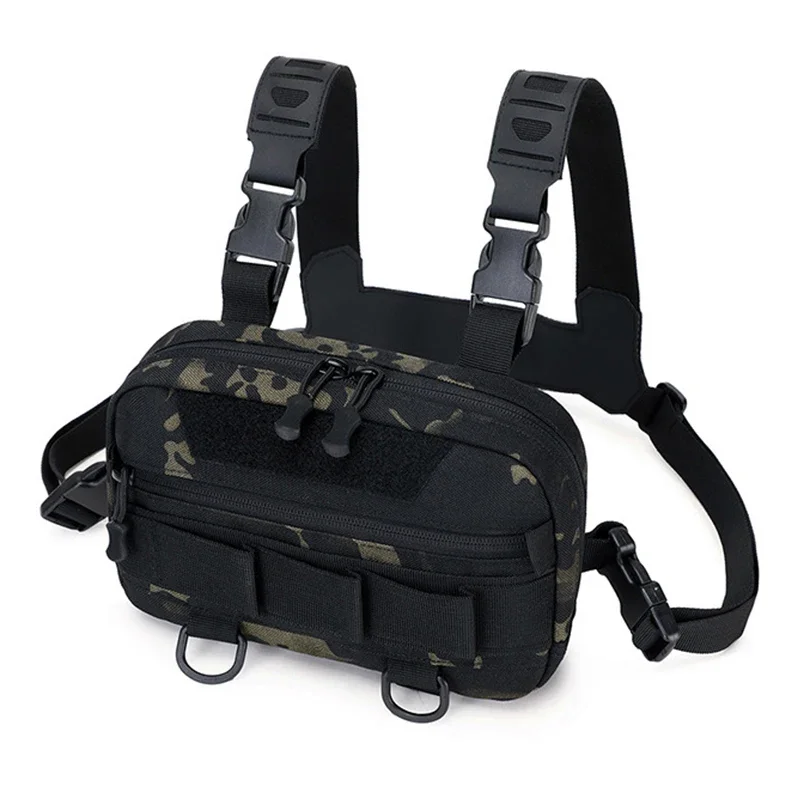 남자를위한 전술 가슴 가방 방수 등산 캠핑 위장 배낭 야외 여행 배낭 화니 팩 사이클링 자루