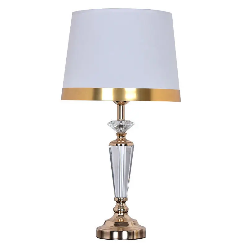 

Light luxury crystal table lamp Bedroom bedside lamp Living room Simple modern home American bed and breakfast Warm and romantic