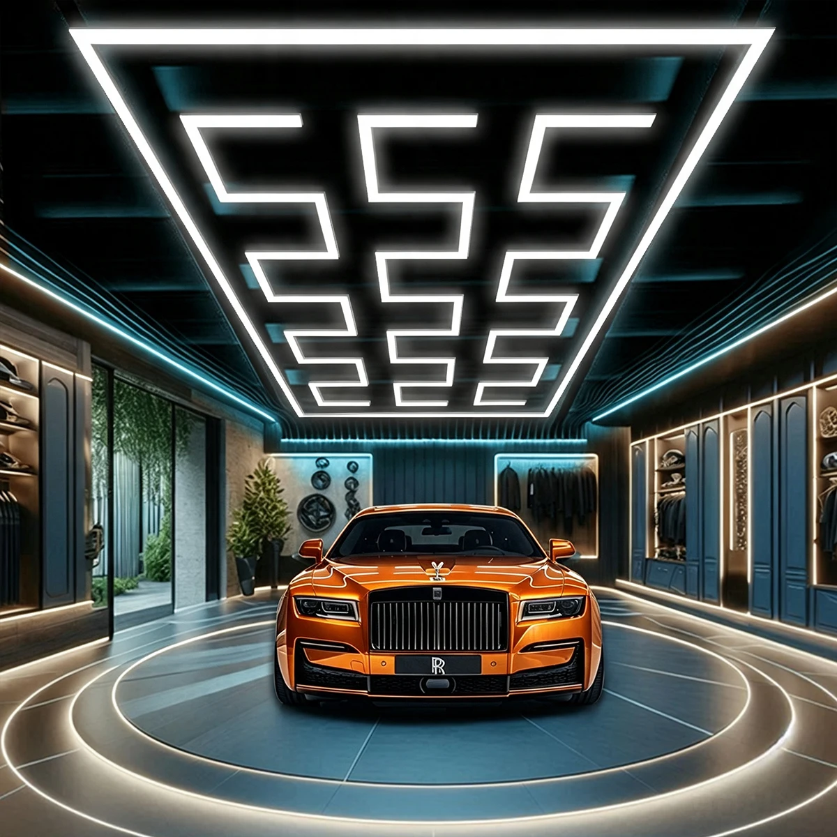110V 220V AC LED Garage Light Tube 6500K Cool White|with border|Splicing LED Shop Light|For Car Detailing Workshop Basement