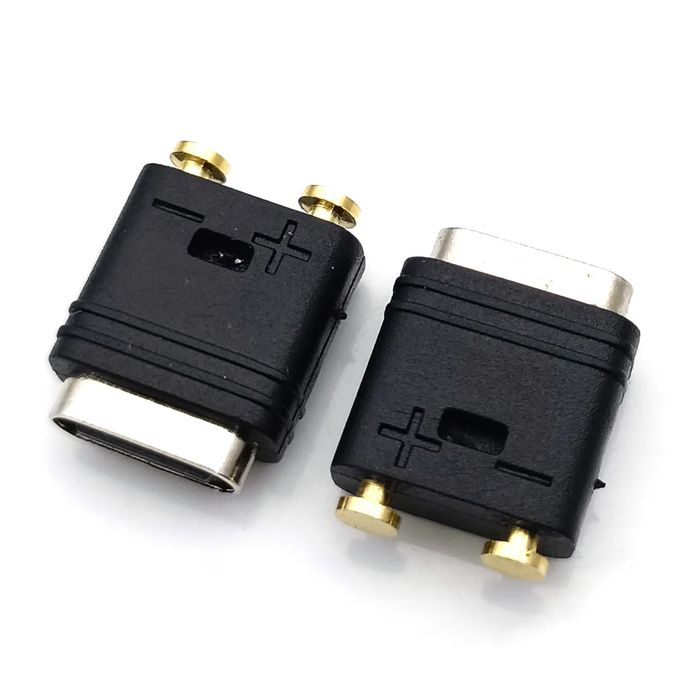 Type-C 2Pin Connector 2-core T-pillar Plug Charge Connector USB Charging waterproof New Plug  Cord Power Cord Adaptor