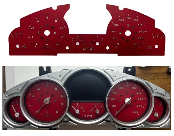 For Porsche Cayenne 955 Turbo+Turbo S / 957 Turbo Instrument Cluster Overlay Gauge Face Speedo Dials 300KM/H