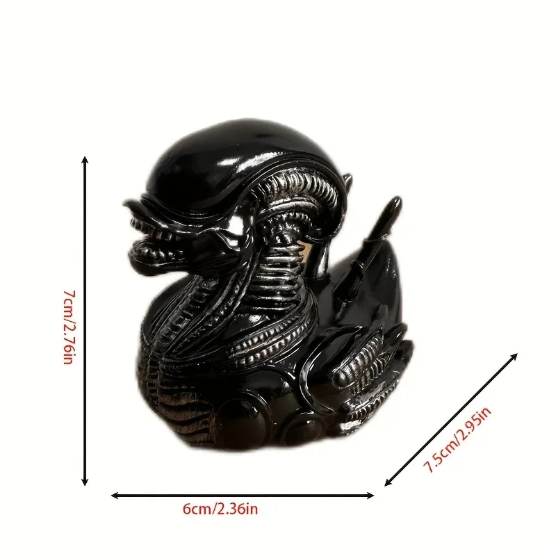 Alien Duck Resin Statue，Evil Alien Duck Ornament ，Resin Car Dashboard & Desk Decor, Funny Gift Idea