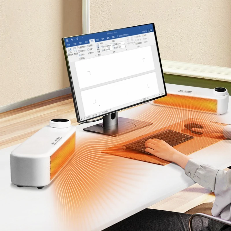 

Mini Desktop Electric Heater, Remote Controlled Warm Fan, Smart Thermostat, PTC Ceramic Heating, Overheat Protection